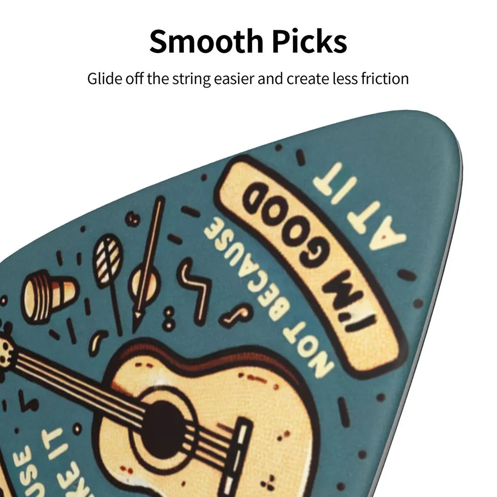 10PCS Guitar Picks 1mm Painted Design for Bass Electric Acoustic Guitar Ukulele Music Gifts