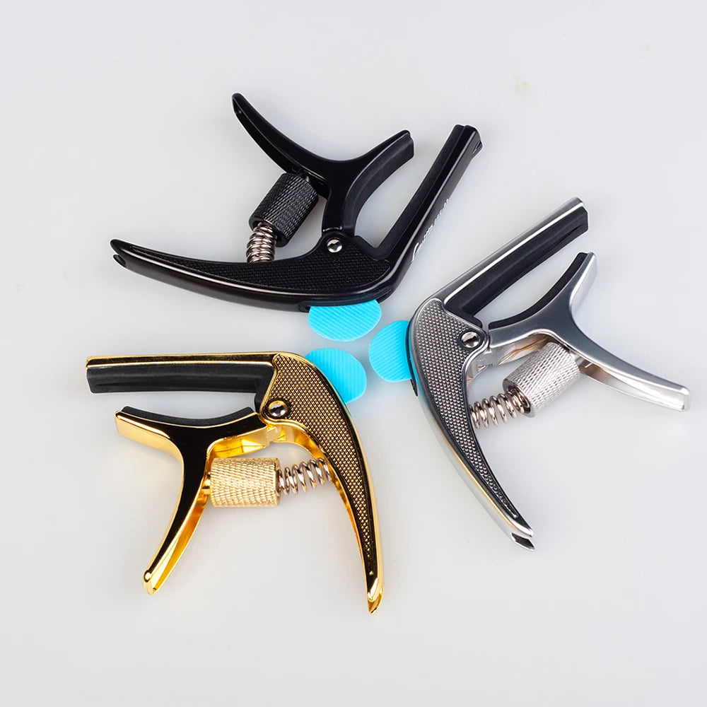 JOYO Guitto Series GGC-02 Guitar Capo Zinc Alloy Made Metal Capo Acoustic Guitar Ukulele Tuning Clamp with Hidden Pick