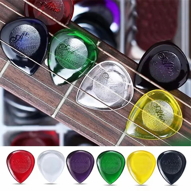 30pcs Guitar Pick with Box Solid Color Celluloid Water Droplet Shape String Instrument Accessory for Electric Guitar Bass TMZ