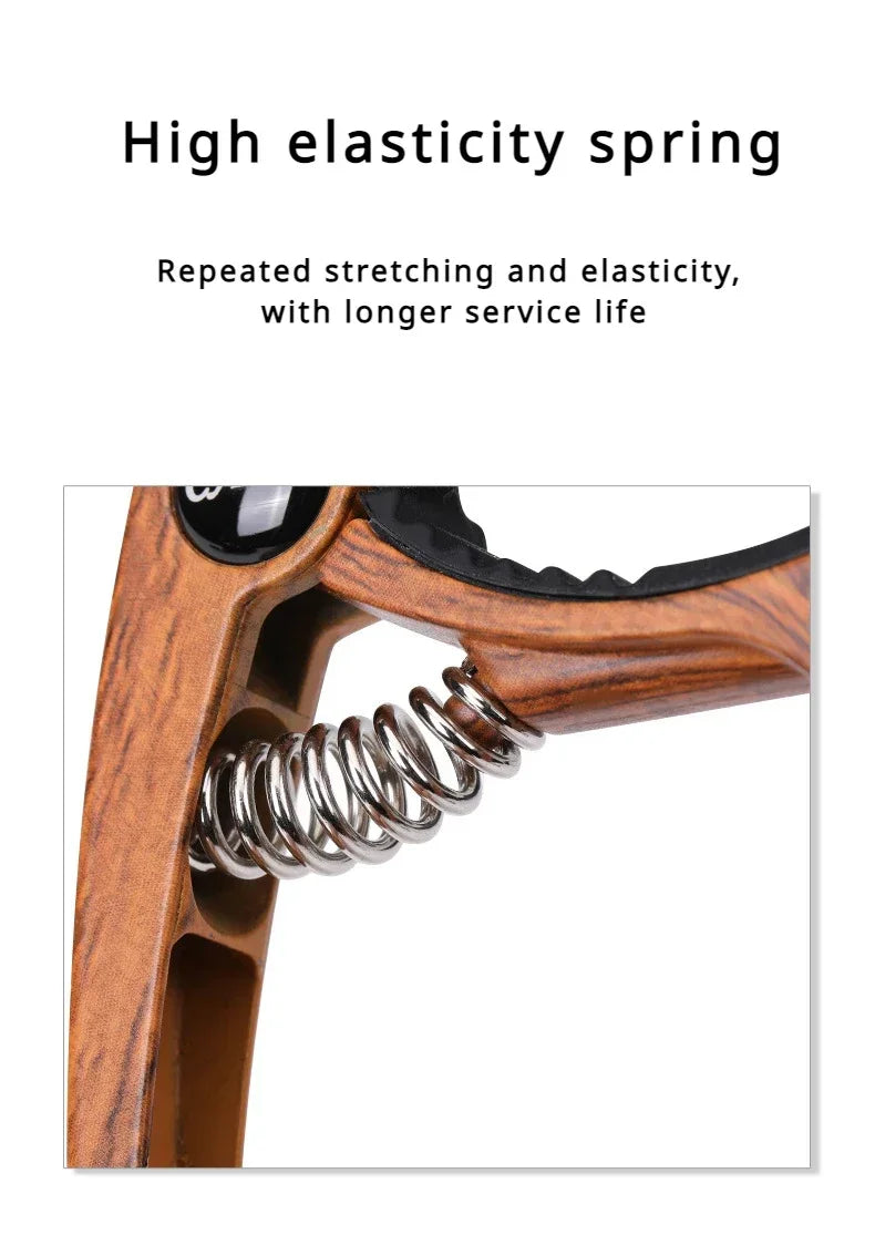 1PC Excellent Metal Guitar Capo Adjustment Clip Guitar Capo for Acoustic Electric Guitars Bass Ukulele with Picks Holder