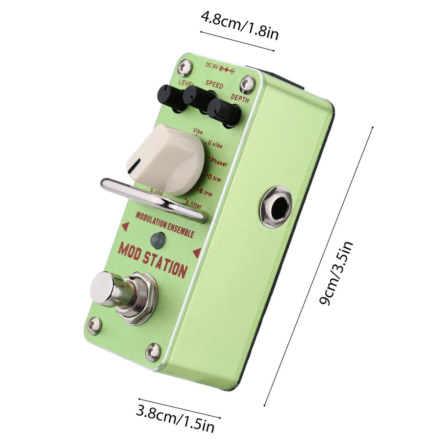 AMS-3 Mod Station Modulation Ensemble Electric Guitar Effect Pedal Mini Single Effect with True Bypass Guitar Effects
