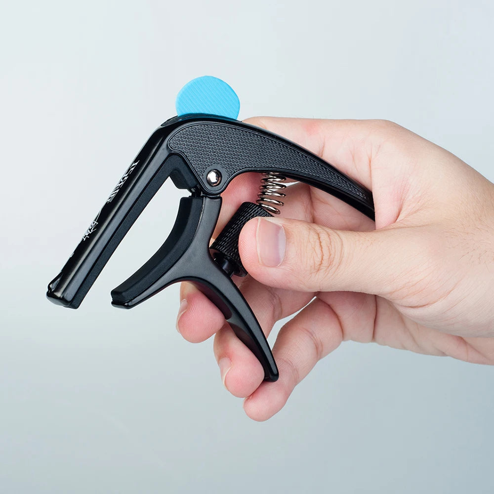 JOYO Guitto Series GGC-02 Guitar Capo Zinc Alloy Made Metal Capo Acoustic Guitar Ukulele Tuning Clamp with Hidden Pick