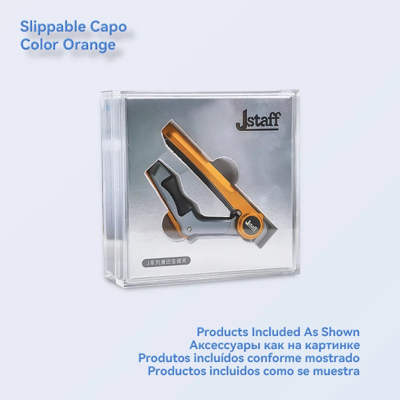 Metal Guitar Capo Sliding Operation Pressure Adjustable Fits Acoustic Guitars, Electric Guitars, Bass, etc. Guitar Accessories