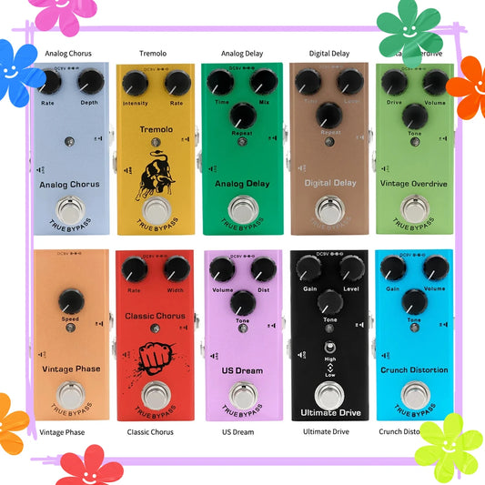 Electric Guitarra Effects Pedals Delay Chorus Metal Vibraphone Distortion Effect True Bypass Pedal Electric Guitar Accessories