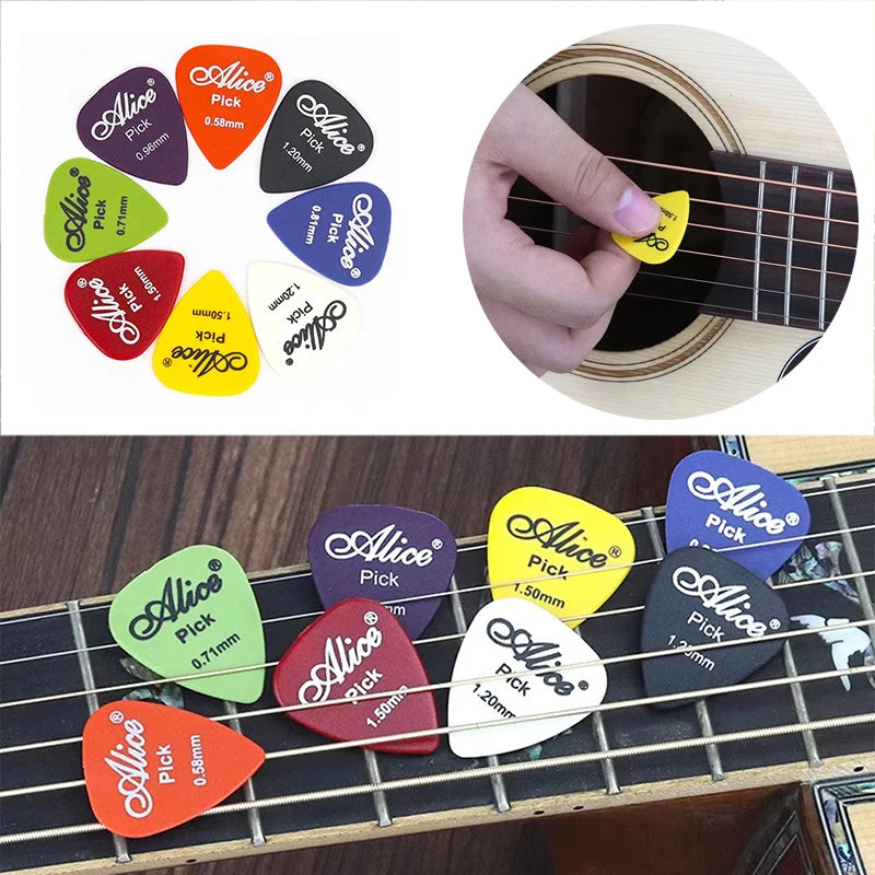 5-50Pcs Guitar Picks Guitar Accessories 0.58/0.71/0.81/0.96/1.2/1.5mm Acoustic Electric Bass Plectrum Mediator Guitar Picks TMZ