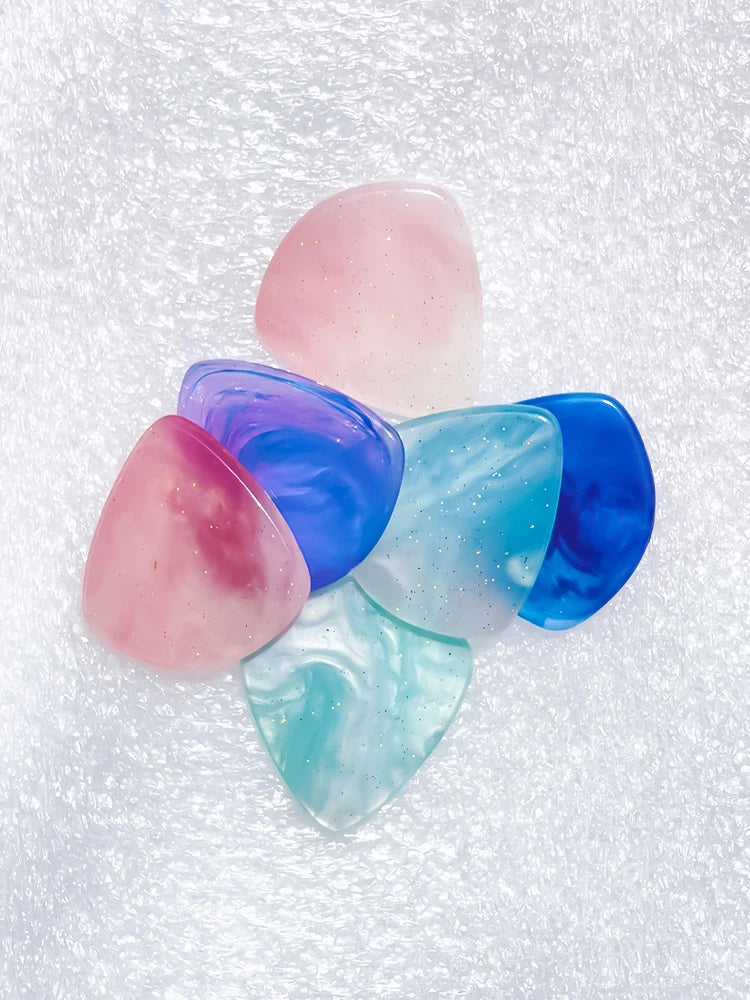 1pc/3pcs Guitar Pick 2.0/2.5 mm Resin Guitar Picks Multiple Colors Marble Pattern, Guitar Accessories