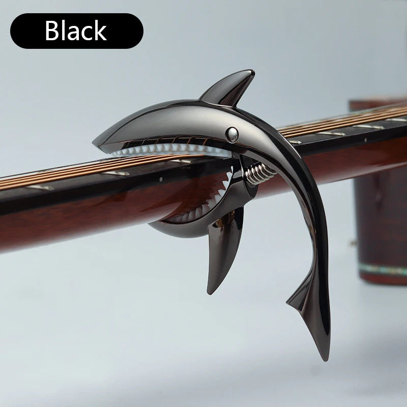 1PC Metal Shark Capo Acoustic Guitar Electric Guitar Tone Variation Clip Bass Bridge Zinc Alloy Musical Instrument Accessories