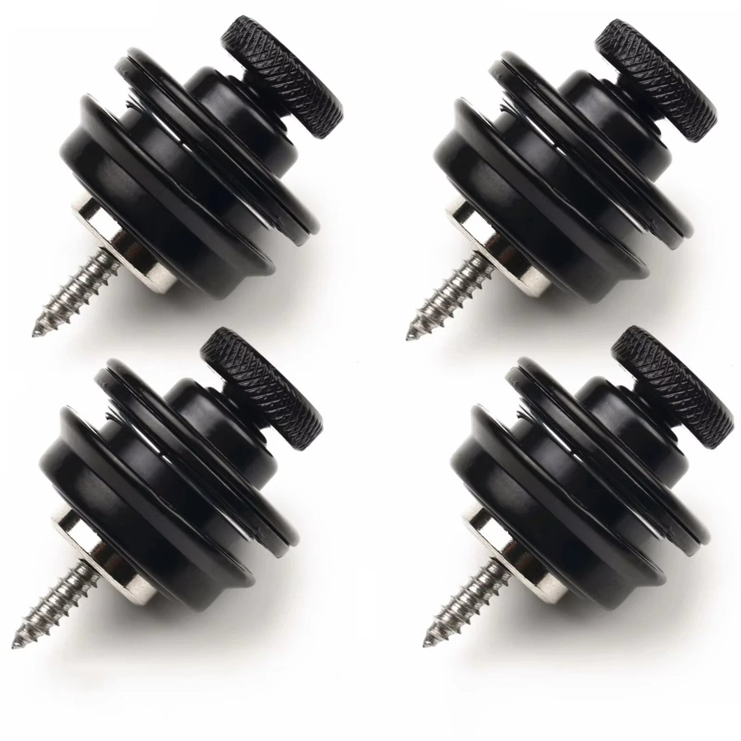 2pcs Electric Guitar Straplock Zinc Alloy Bass Safety Straplocks Flat Head Non-slip Replacement Musical Instrument Accessories