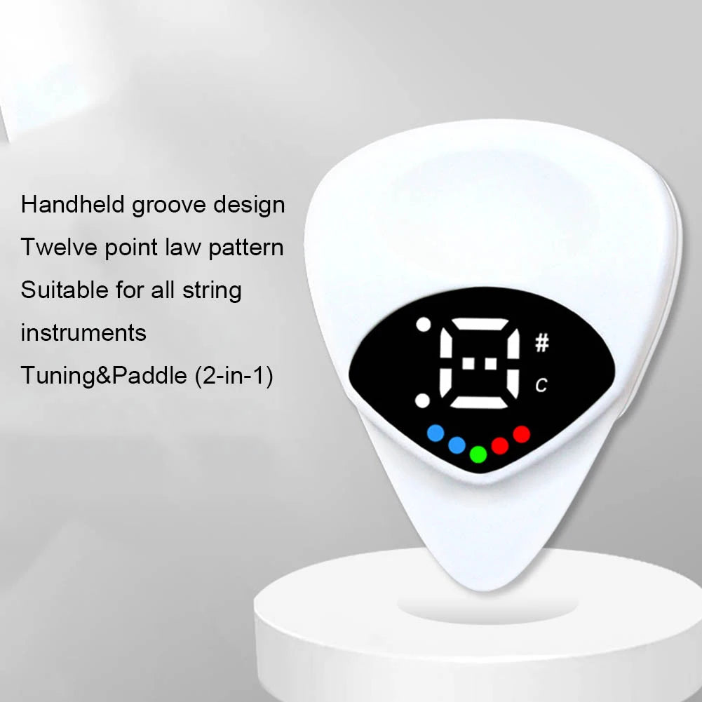 2 in 1 Guitar Picks Tuner Digital Electronic Tuner Electric Guitar Tuner for Acoustic/Electric Guitar Bass