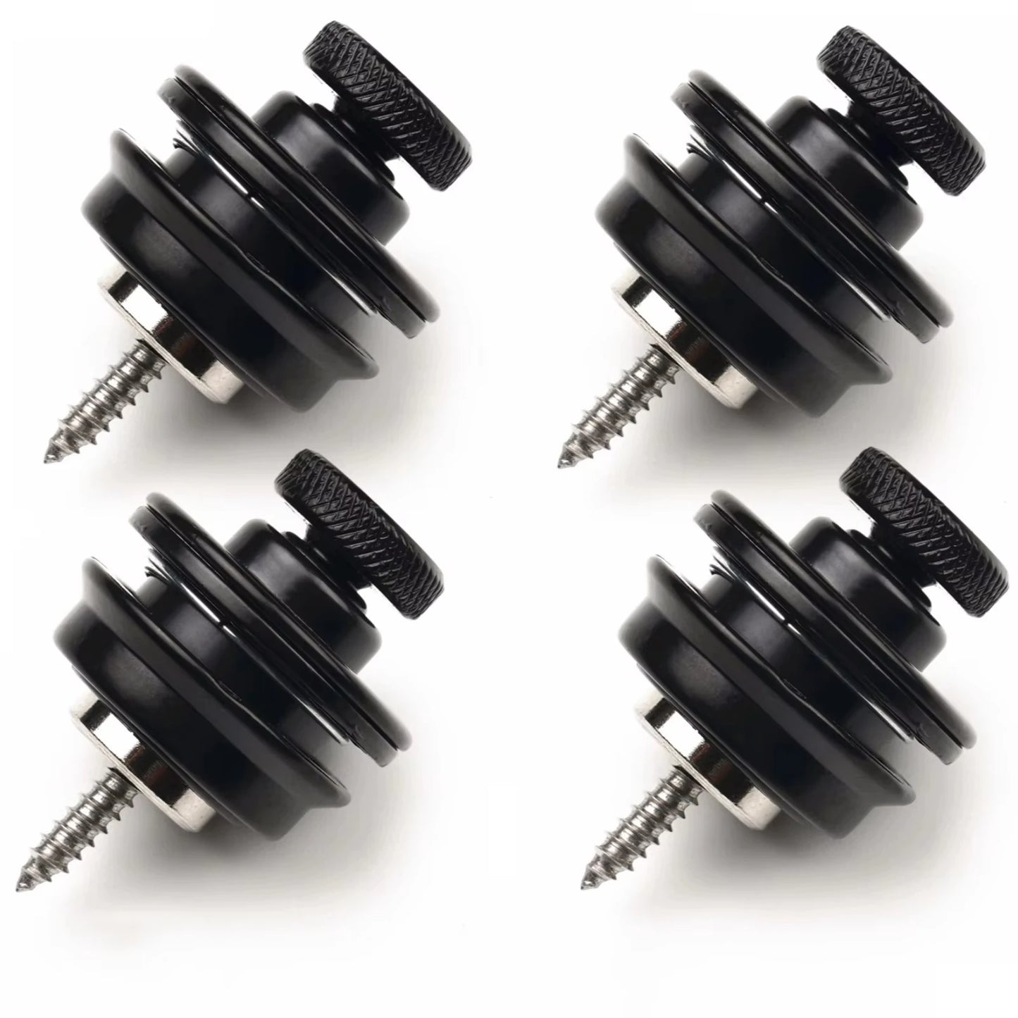 Miwayer Guitar strap lock, sturdy metal button, safety strap for electric acoustic guitar, bass, ukulele (size L), 1 unit