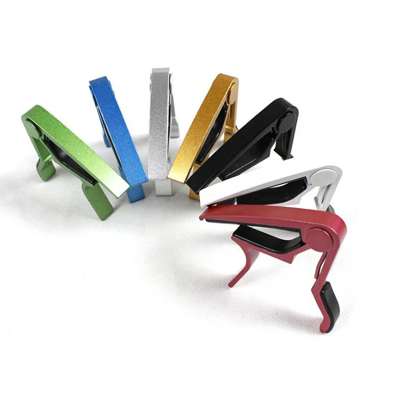 High Quality Aluminium Alloy Silver Quick Change Clamp Key Acoustic Classic Guitar Capo for Tone Adjusting Guitar
