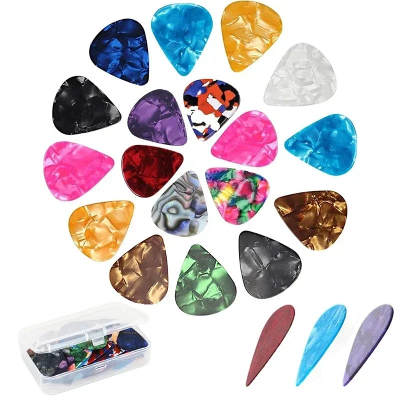 1pc/10pcs Guitar Picks Plectrum Mediator Celluloid Electric Smooth Guitar Picks Bass Acoustic Electric Guitar Accessories