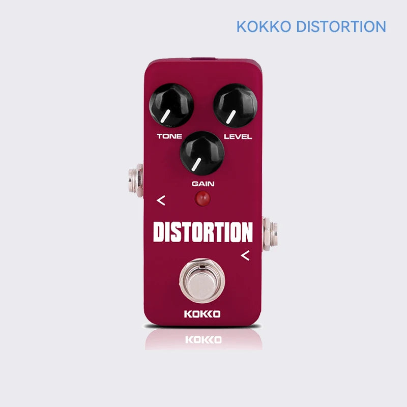 KOKKO Guitar Pedal Distortion Effect FDS2 Portable Aluminum Alloy Pedal Suitable for Electric Guitar, Bass, Guitar Accessories
