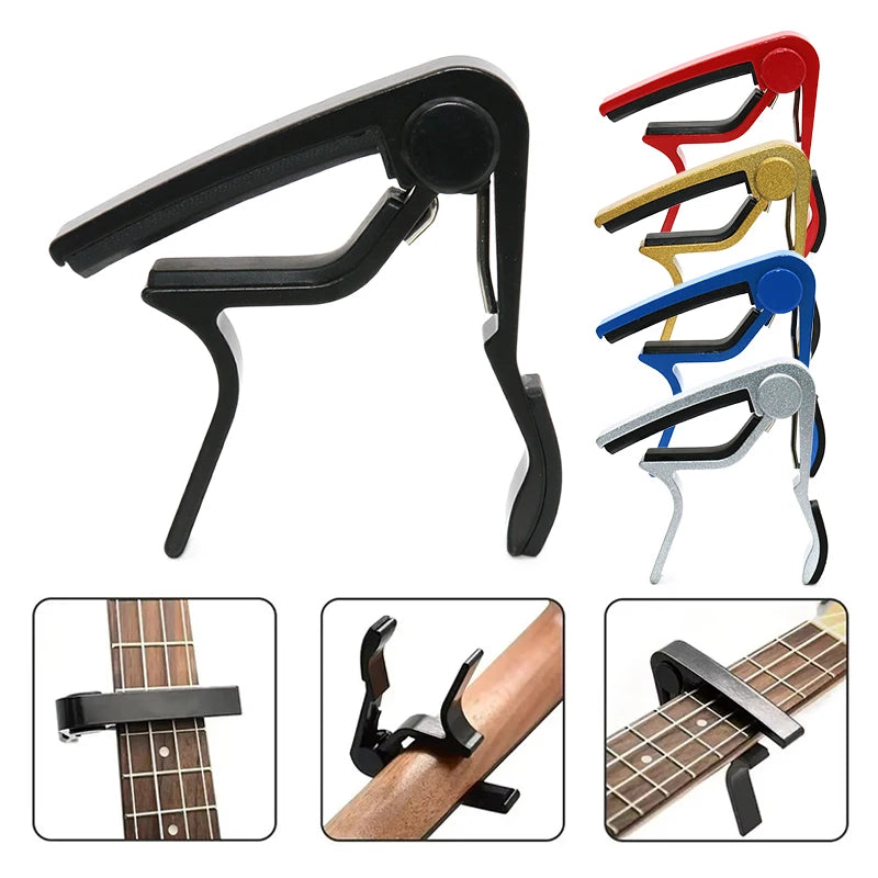 1PC Guitar Capo Aluminum Metal Guitar Clamp Capo Clamp Universal for String Instrument Multifunction Capo Guitar Accessories TMZ