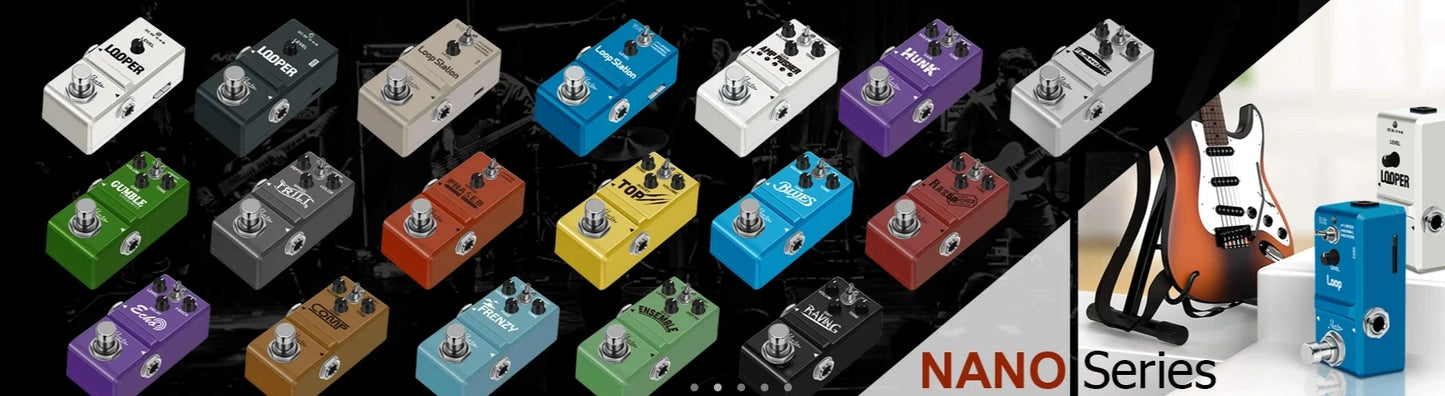 Rowin NANO Guitar Effect Pedals Compressor Flanger Booster Overdrive Delay Tremolo Dumble Distortion for Electric Guitar Bass