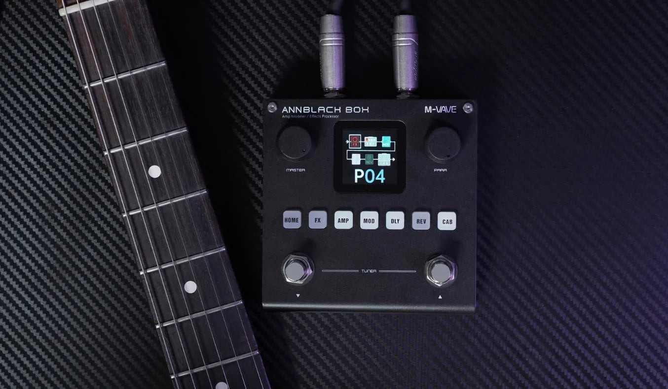 M-VAVE Black Box Effect Pedals Guitar / Bass AMP Modeler Multi Effects Processor Rechargeable for Electric Guitar Bass