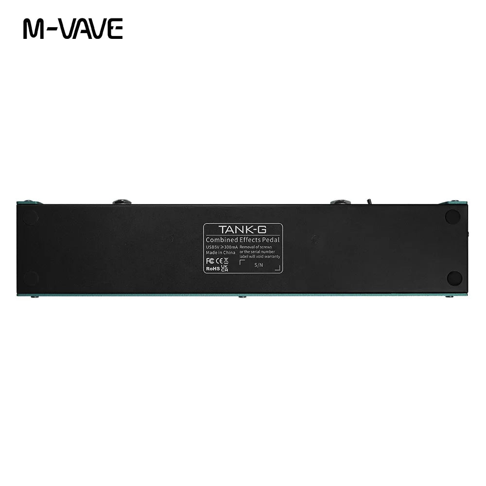 M-VAVE Tank-G Guitar Multi-Effects Pedal Rechargeable 36 Presets 9 Preamp Slots 8 IR Cab Slots 3 Modulation/Delay/Reverb Effects