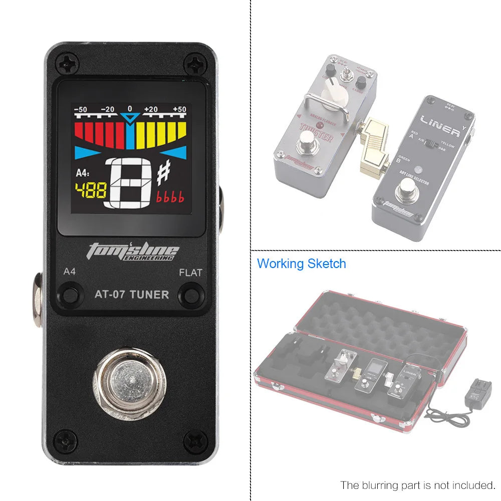 AROMA AT-07 Mini Chromatic Tuner Effect Pedal Mini Single Electric Guitar Effects