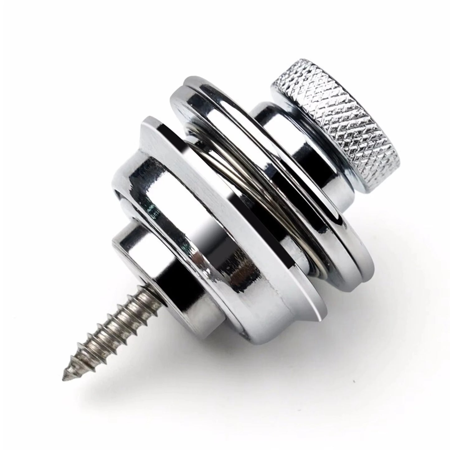 2pcs Electric Guitar Straplock Zinc Alloy Bass Safety Straplocks Flat Head Non-slip Replacement Musical Instrument Accessories