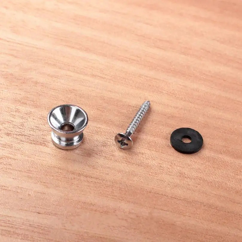 1/2/3/5 Pieces Metal Guitar Strap Lock Button with Mounting Screw for Acoustic / Classical / Electric Guitar Ukulele