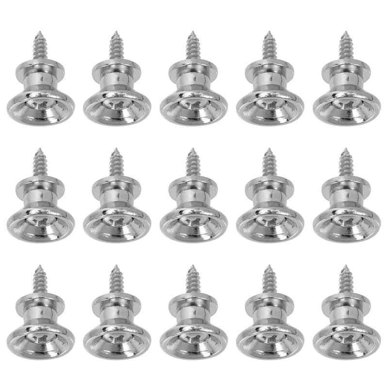 10pcs Guitar Strap Metal Tail Nail Instrument Safe Lock Bass Buckle Parts Accessories For Acoustic Electric Guitars