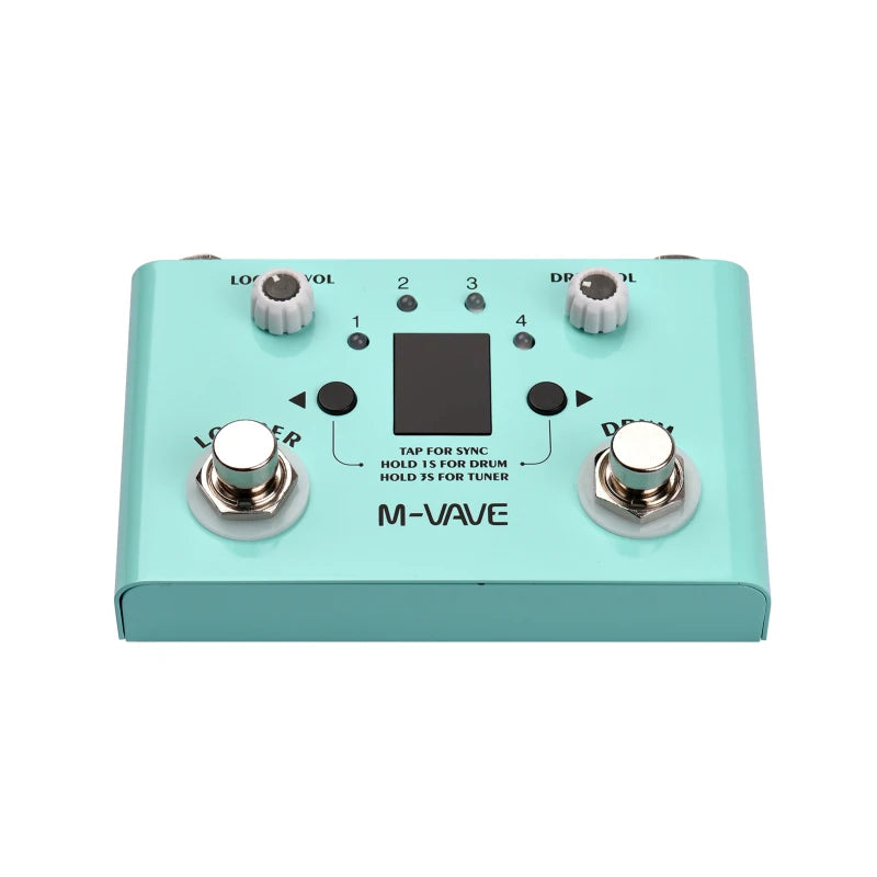 M-VAVE Guitar Effect Pedal Drum Looper Effector 30 Drums 11 Mins Looper Recoding Time High Precision Tuner LOST TEMPO CUVAVE