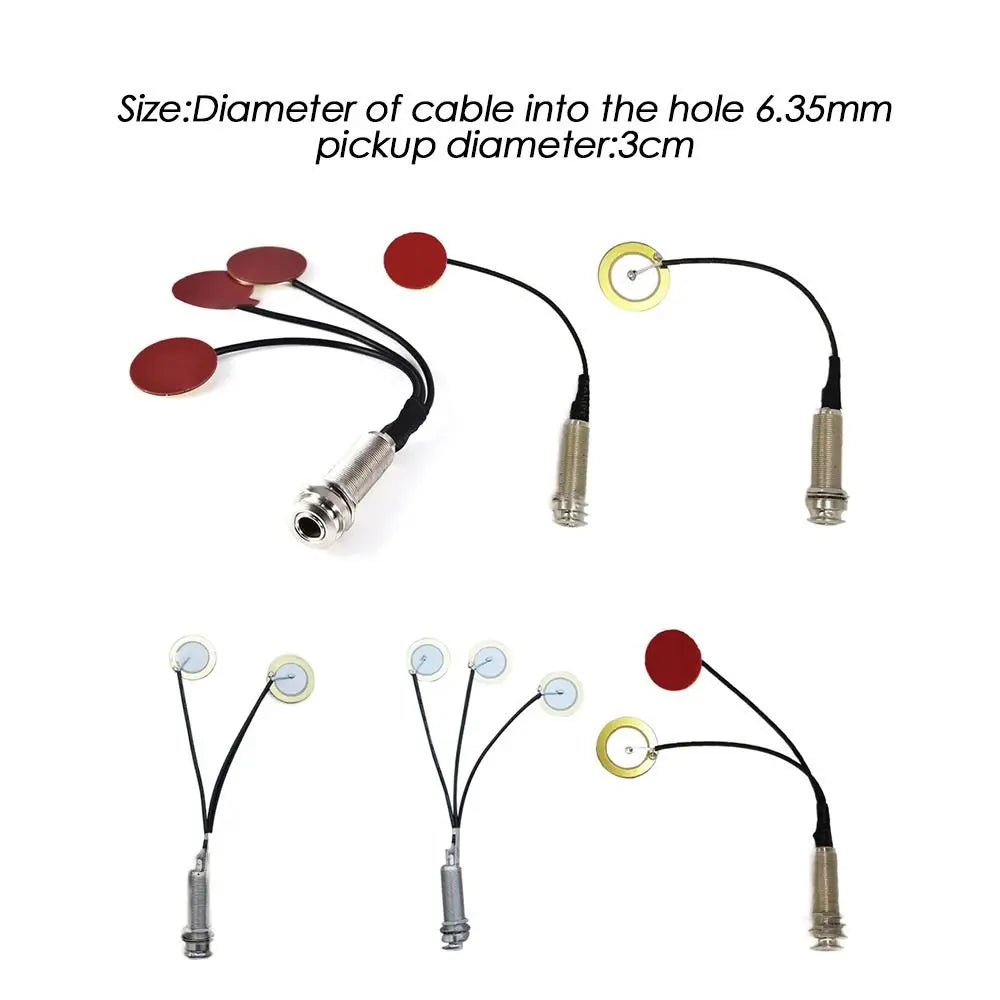 Guitar Pickup Professional Piezo Contact Transducer Microphone Pickup for Guitar Violin Banjo Mandolin Ukulel Guitar Accessories