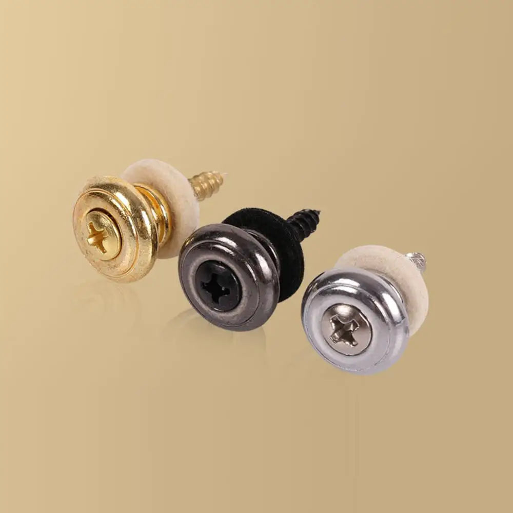 Guitar Bass Strap Lock Metal Anti-slip Buckle Locking Button Pegs Pin Non Slip Mushrooms Heads Belt Buckle Buttons for Ukulele