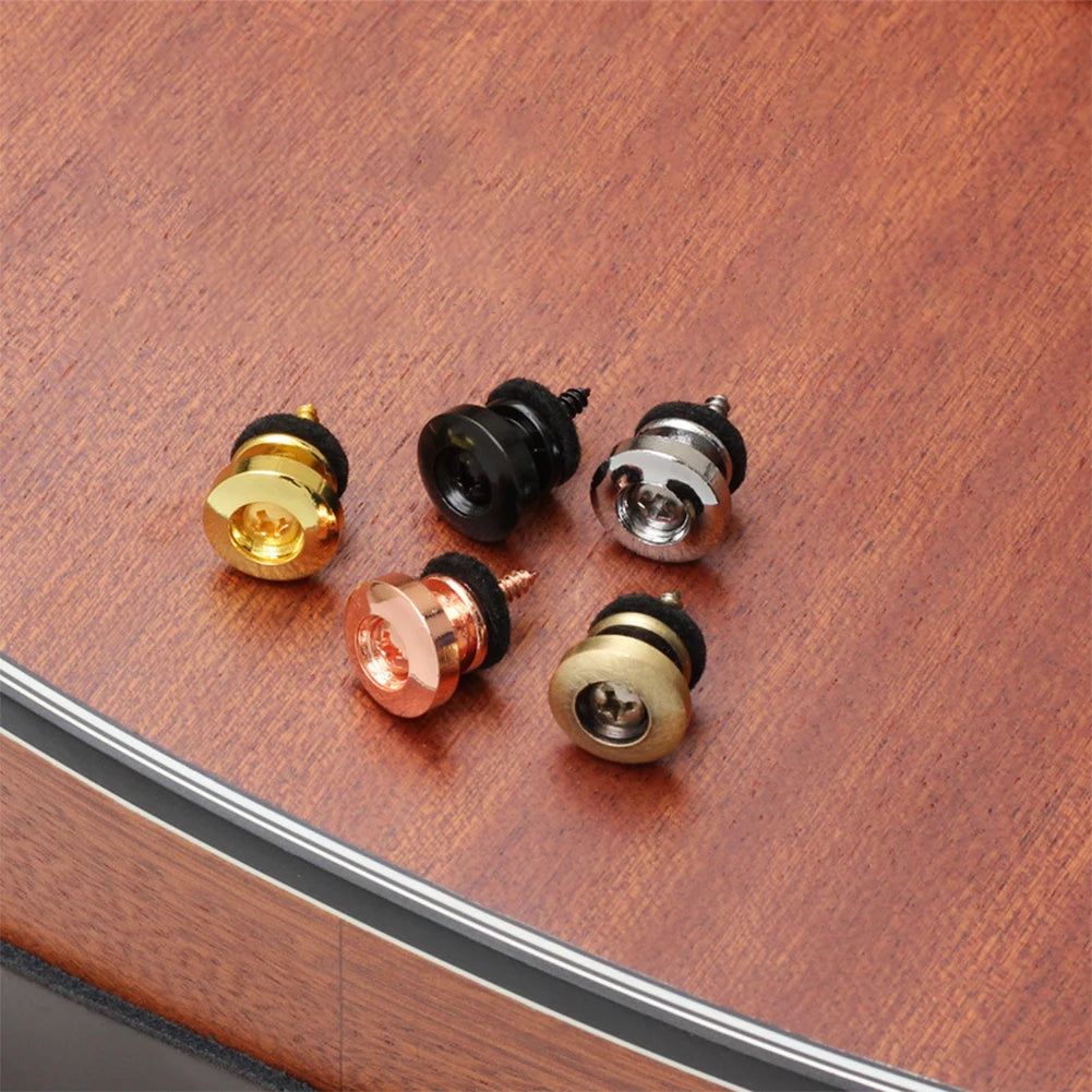 2Pcs Guitar Strap Button Mushroom Head Guitar Strap Lock Guitar Fixator Adjustable Metal for Guitar Bass Ukulele