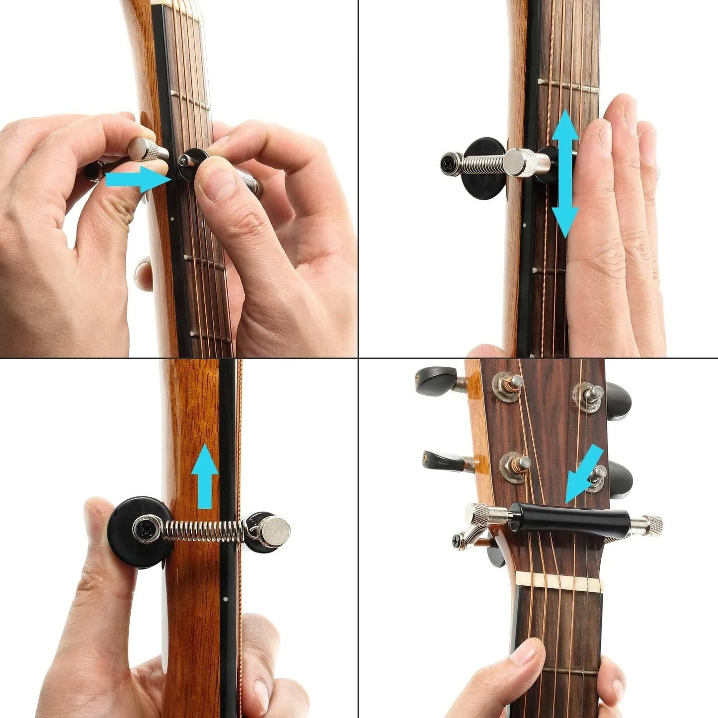 Rolling Guitar Capo  Sliding Capo for Effortless.Tuning Musician's Slide Switch 0.96mm  colorful guitar pick set is available