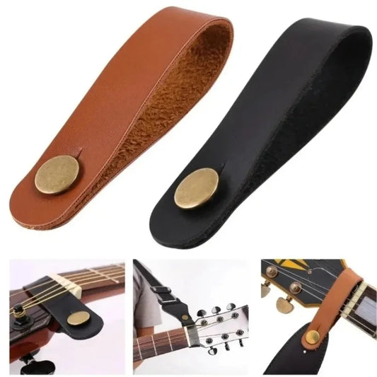 1PC Folk Guitar Strap Buckle Leather Belt Guitar Neck Strap Safe Lock Holder for Ukulele Classic Bass Guitar Parts Accessories..