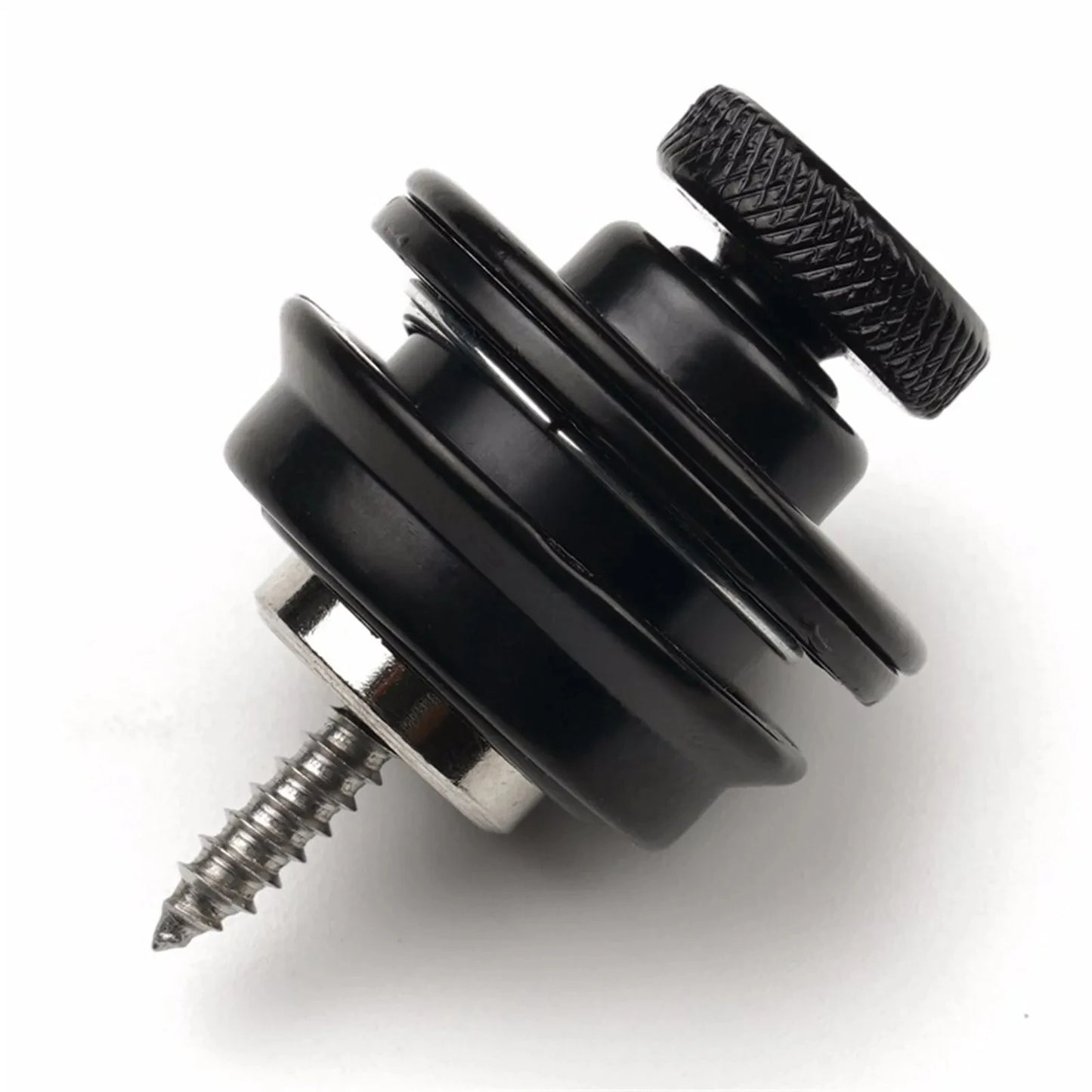 Miwayer Guitar strap lock, sturdy metal button, safety strap for electric acoustic guitar, bass, ukulele (size L), 1 unit