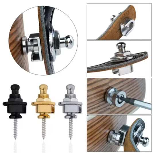 Metal Anti-Slip Guitar Strap Buckle With Lock Quick-Release Guitar Strap Buckle Alloy Anti-Disengagement Guitar Strap Nail