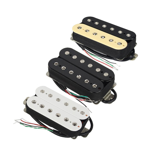 FLEOR Ceramic Guitar Humbucker Pickup Double Coil Pickup 4-Wires Zebra/Black/White Choose
