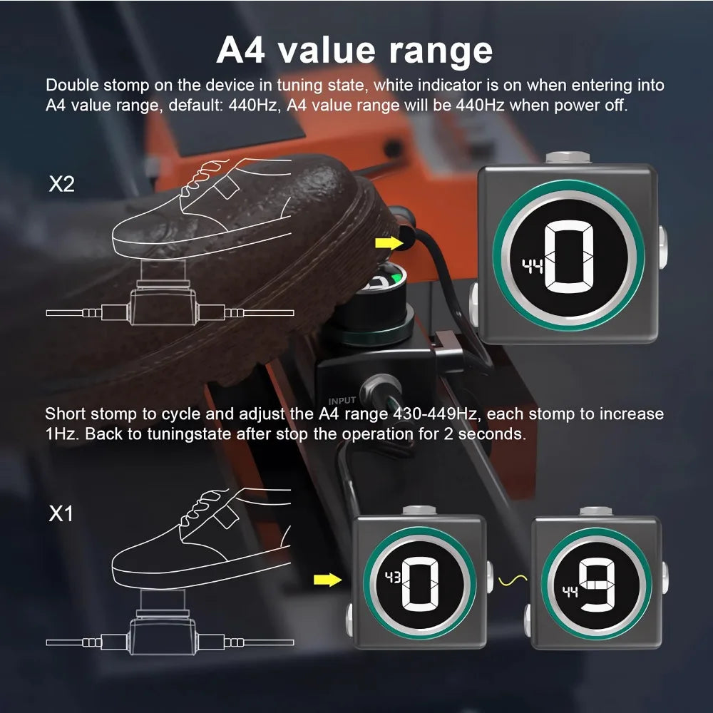 SWIFF C20 Pedal Tuner Electric Guitar Bass Universal Tuning Single Block Special Tuning Meter