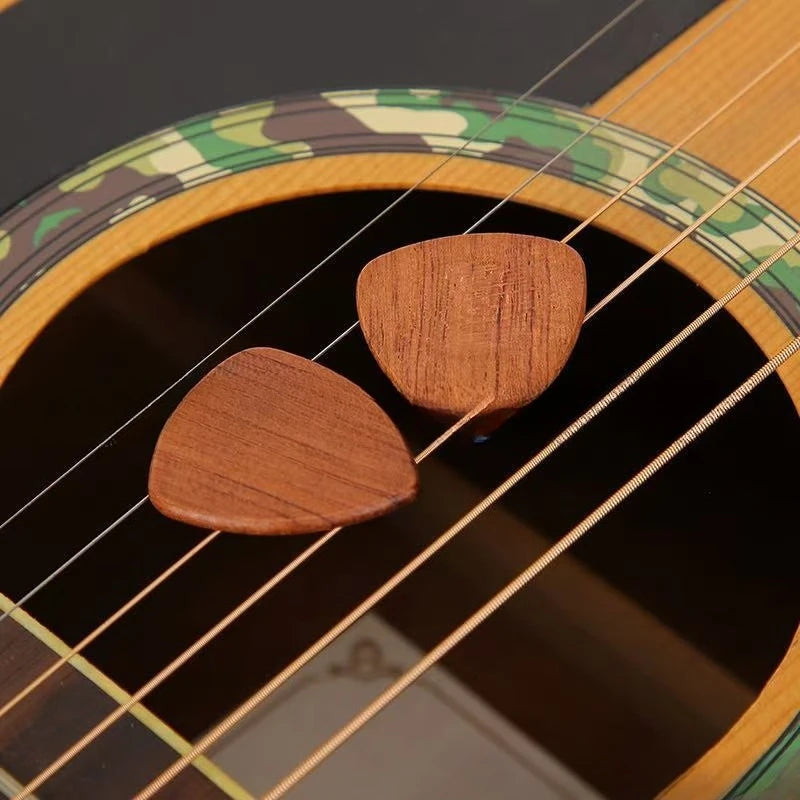 Solid Wood Guitar Picks, Folk Wooden Guitar Spring Pieces, Universal Instrument Accessories