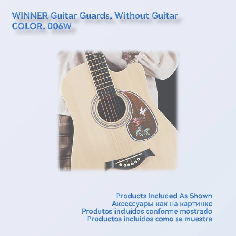 1 Piece Professional Folk Acoustic Guitar Pickguard Thicknesses 0.5 mm Self-adhesive Pick Guard Sticker, Guitar Accessories