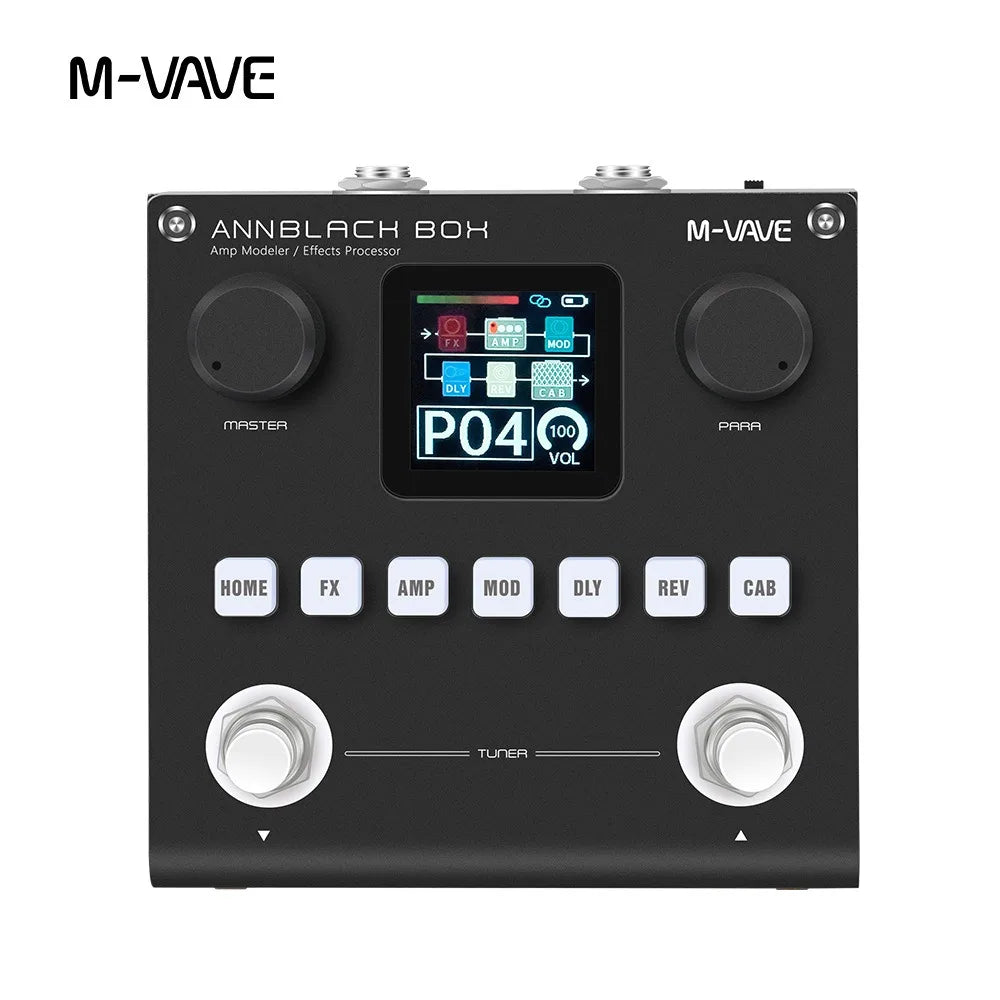 M-VAVE Black Box Effect Pedals Guitar / Bass AMP Modeler Multi Effects Processor Rechargeable for Electric Guitar Bass