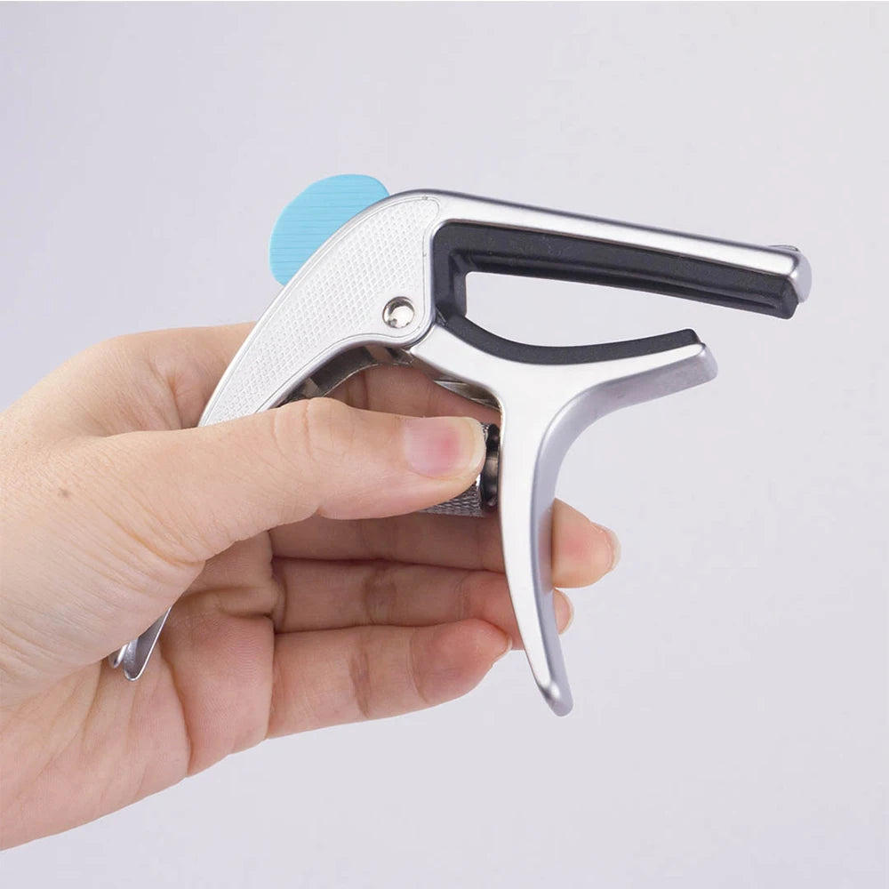 JOYO Guitto Series GGC-02 Guitar Capo Zinc Alloy Made Metal Capo Acoustic Guitar Ukulele Tuning Clamp with Hidden Pick