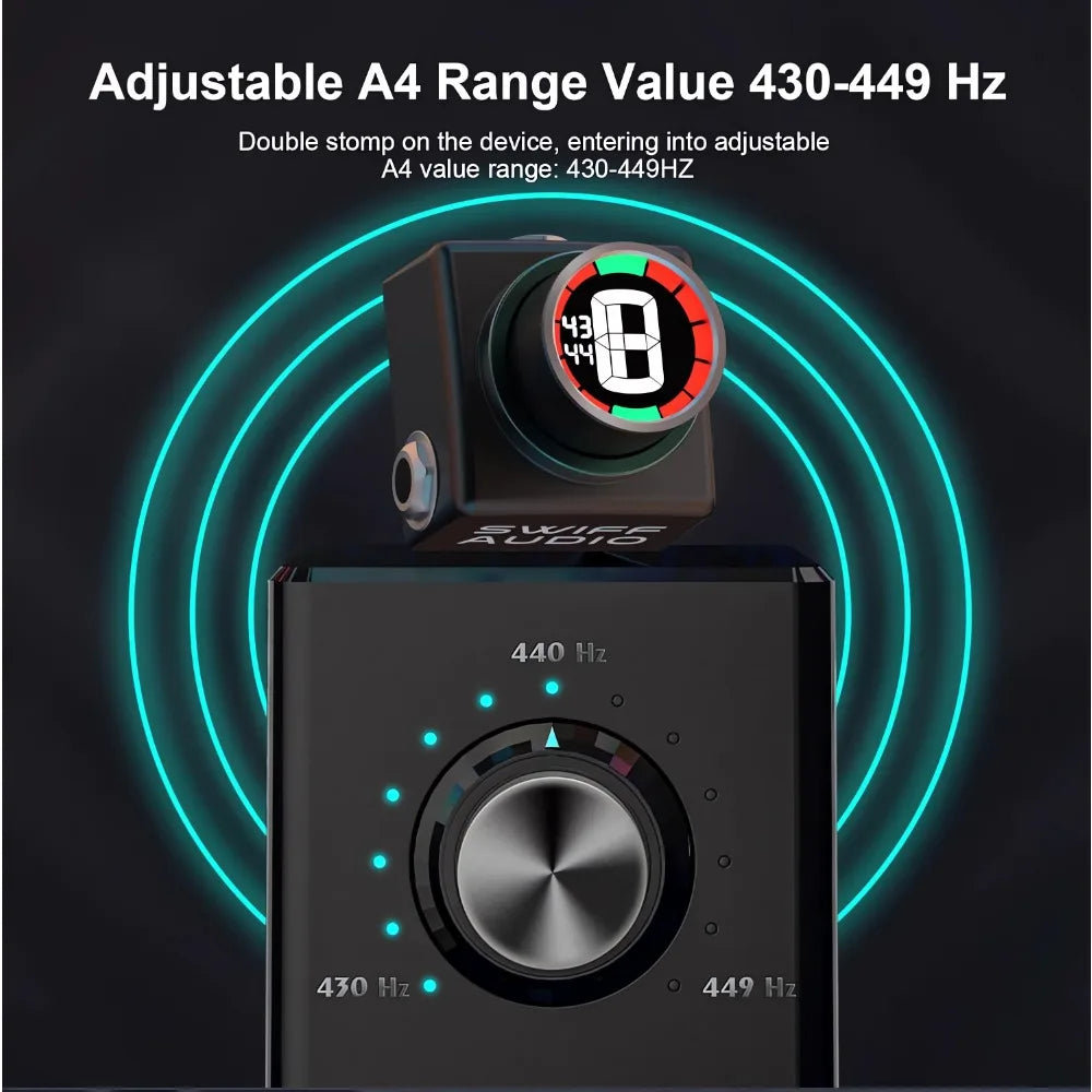 SWIFF C20 Pedal Tuner Electric Guitar Bass Universal Tuning Single Block Special Tuning Meter