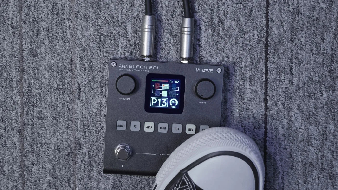 M-VAVE Black Box Effect Pedals Guitar / Bass AMP Modeler Multi Effects Processor Rechargeable for Electric Guitar Bass