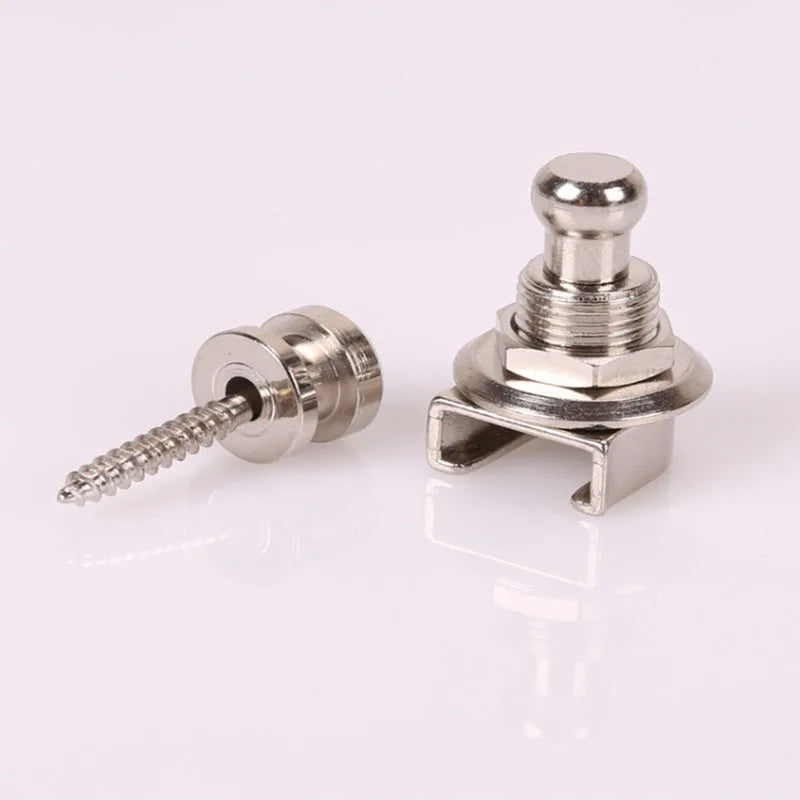 Guitar Bass Strap Lock Skidproof Metal StrapLock Locking Pegs Pins Guitar Strap Buttons End Guitarra Accessories XYLJ02