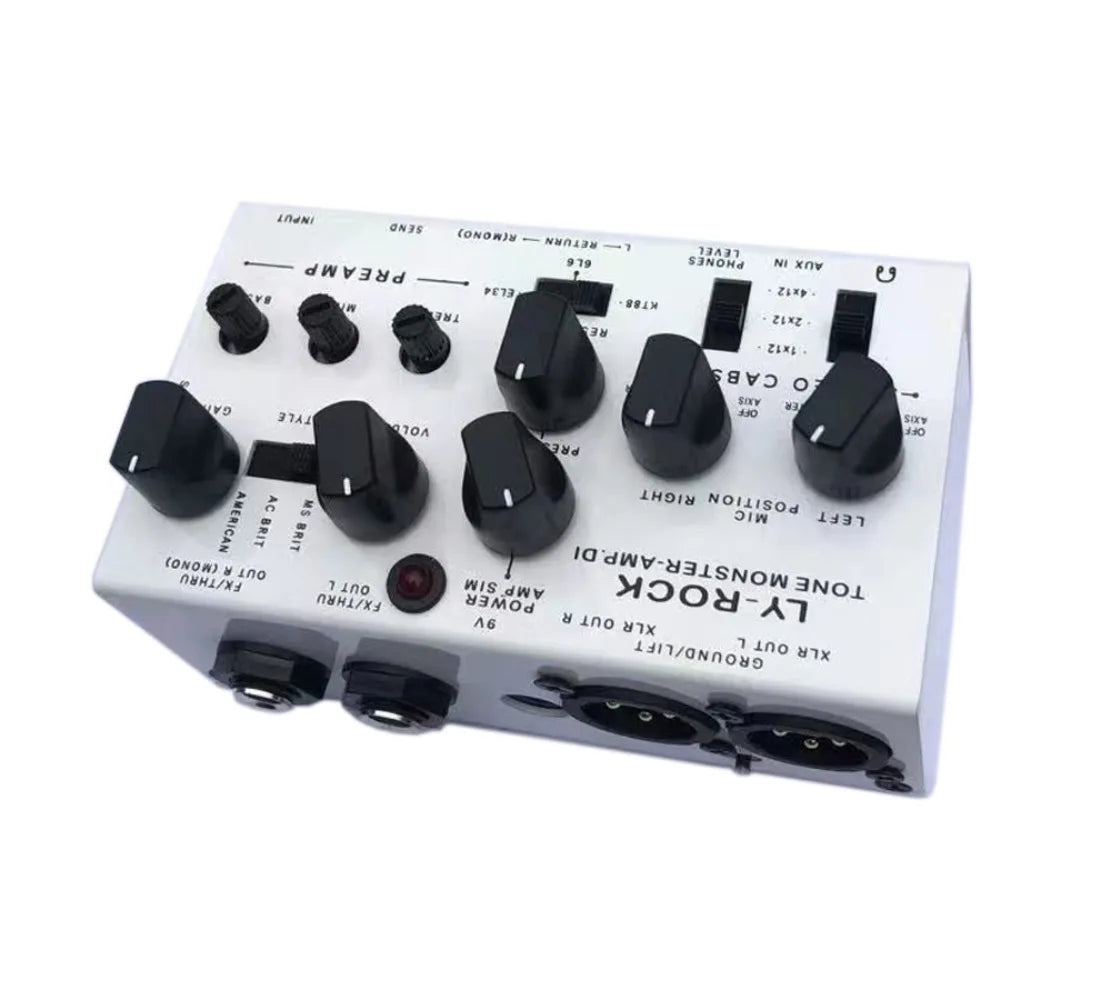 LY-ROCK SIMPLE DI Box Effect Pedal Electric Guitar Audio Workstation, Preamp Simulator Professional Effect Pedal, True Bypass