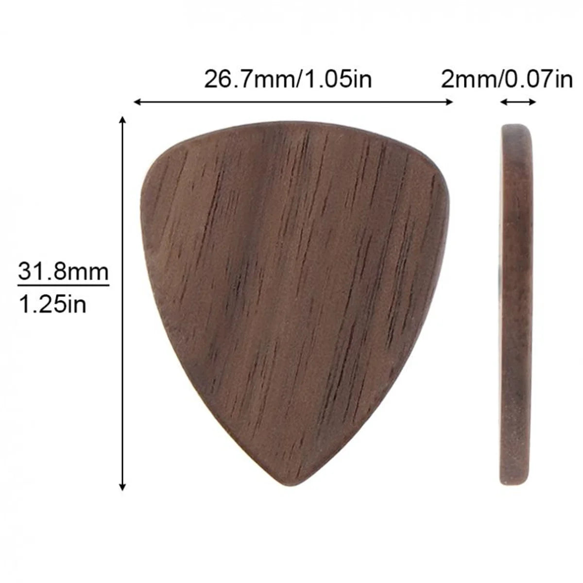 Miwayer 6 Pcs Wooden Guitar Pick 2mm, String Instrument Accessories Wood Guitar Plectrums For Electric, Acoustic, or Bass Guitar