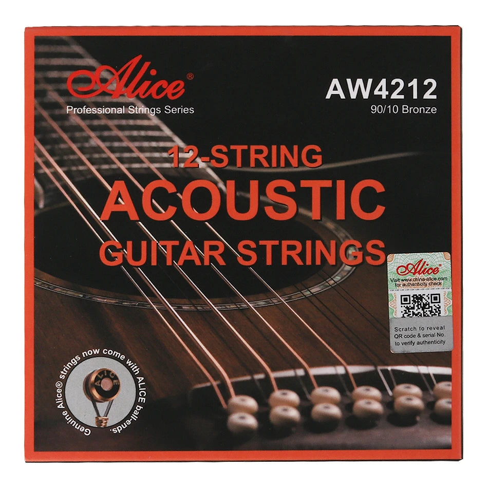Alice AW4112 AW4212 12-STRING Acoustic Guitar Strings Bronze Anti-Rust Coating