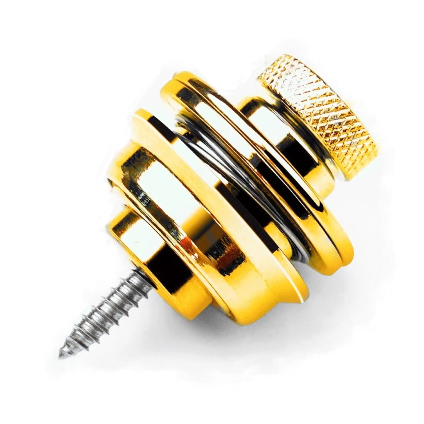 1 Pc Guitar Strap Lock Heavy Duty Metal Button Security Straplock for Electric Acoustic Guitar Bass Ukulele (L-Size)