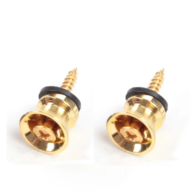 1/2/3/5 Pieces Metal Guitar Strap Lock Button with Mounting Screw for Acoustic / Classical / Electric Guitar Ukulele
