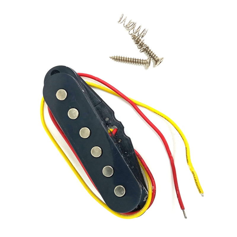 Strat Style Electric Guitar Pickup Kit, Single Coil Pickup Loaded Highout Pickup Replacement Fit for 6 String Guitar