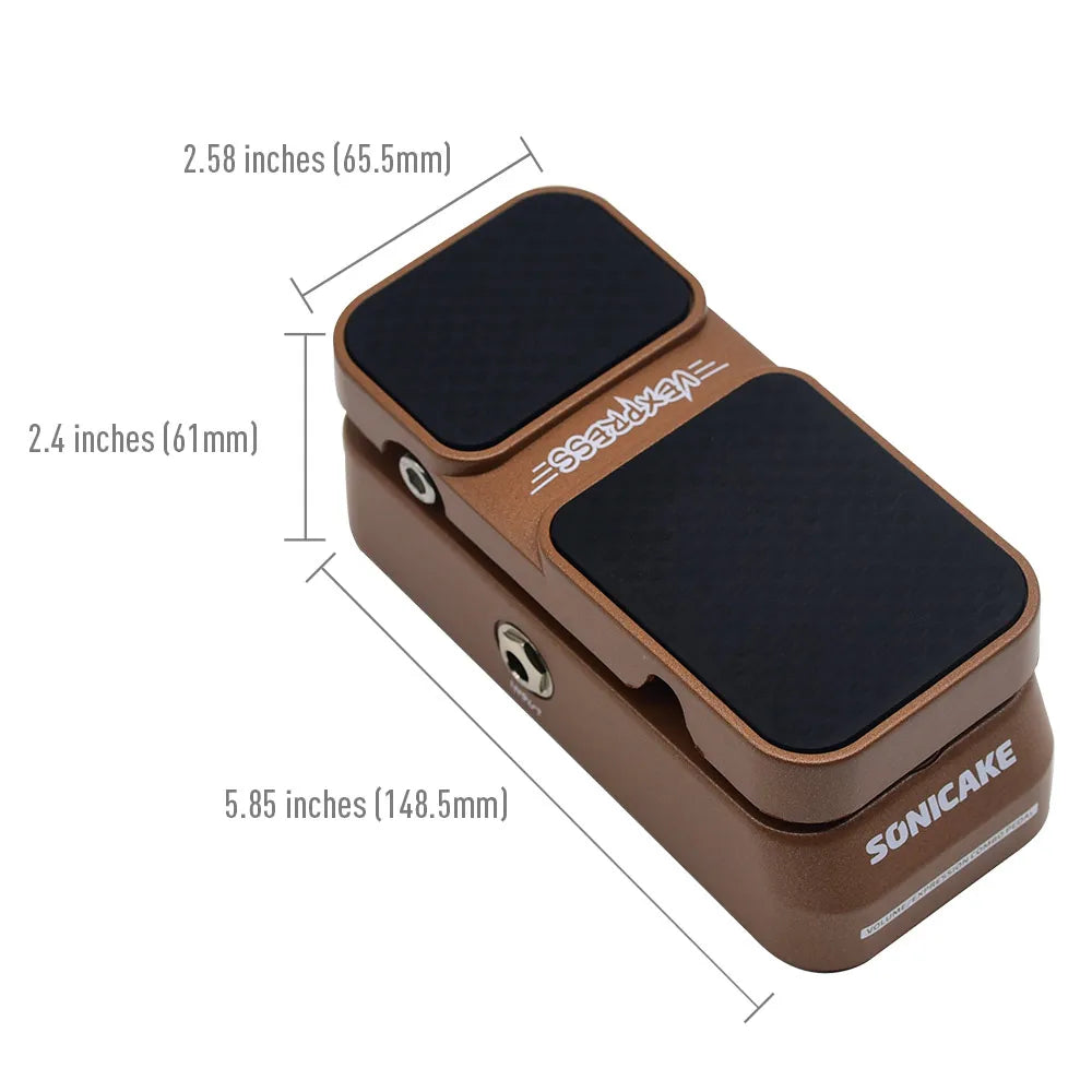 SONICAKE Vexpress Passive Volume & Expression Volume Control Pedal for Guitar, Bass, Keyboard, Synthesizer, Workstation QEP-02