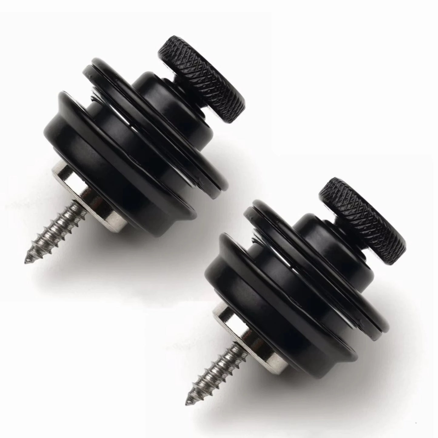 Miwayer Guitar strap lock, sturdy metal button, safety strap for electric acoustic guitar, bass, ukulele (size L), 1 unit